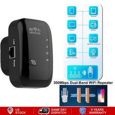 Wifi Extender Signal Booster up to 5000Sq.Ft  55 Devices, WiFi Repeater 300Mbps