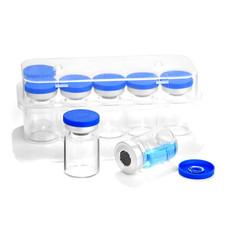 5Ml Sealed Vials with Self Healing Injection Port and Plastic-Aluminum Flip Caps