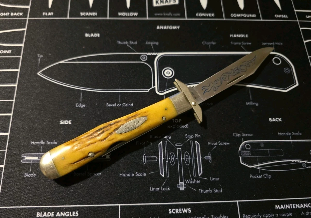 Case XX Stag/Antler Handle Blue Vintage Knives for sale | eBay
