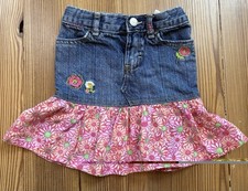 Genuine Kids by Oshkosh 12 Months Baby Girl Skirt Pink Floral Ruffle Long Modest