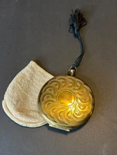 Vintage Zell Fifth Avenue Art Deco Pocket Watch Powder Compact w/ cover