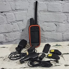 Garmin Alpha 100 GPS Dog Track and Train Handheld Lot Chargers Collar Clips 