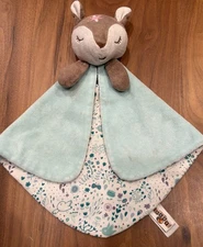 Bass Pro Shop Fawn Deer Lovey Security Baby Blanket Soother Plush Green 11" GUC