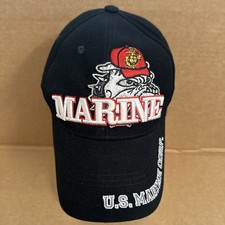 United States Marine Corps Hat Cap Adjustable Back USMC Bulldog Free Shipping