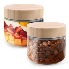 Glass jar with lids, 10oz Overnight Oats Containers with lids, Glass Mason ja...