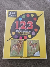 Craft Master 1 2 3 Paint By Number ArtSet Vintage New Sealed 1973 Yearlings RARE