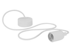 Vellight DESIGN-PENDELLEUCHTE MIT TEXTILKABEL - WEIß