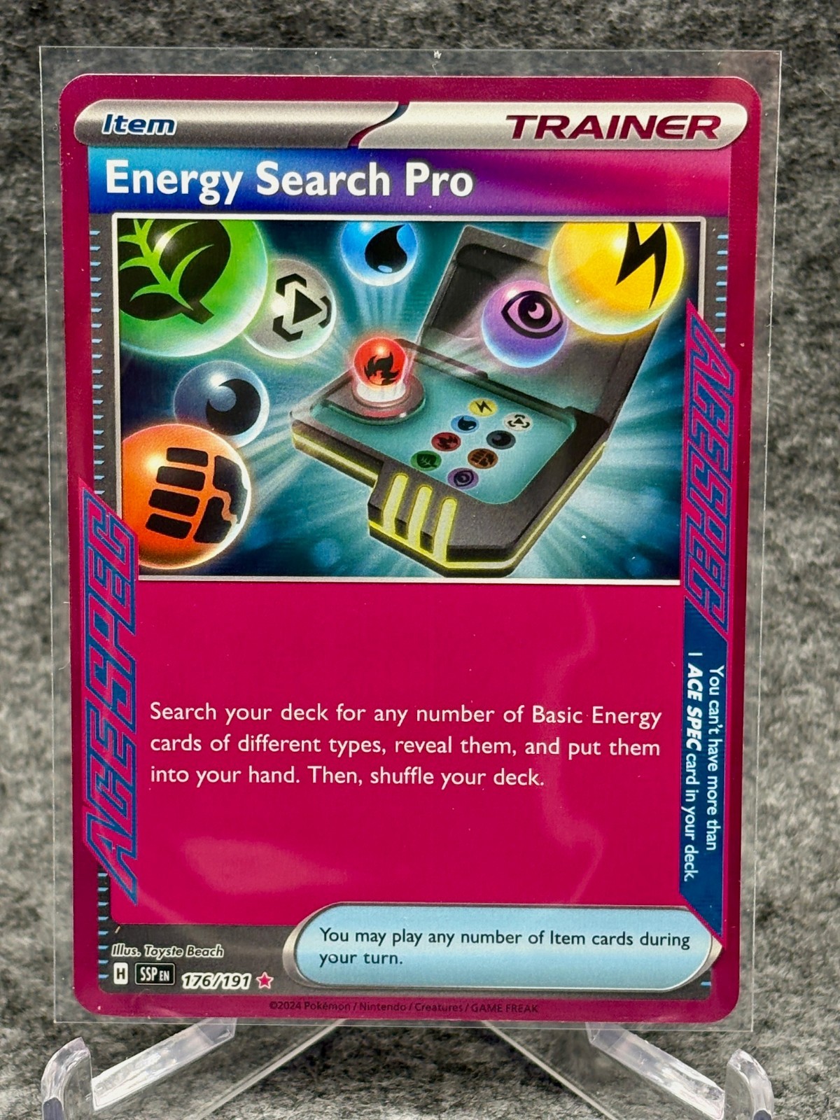 Energy Search Pro - Surging Sparks 176/191 - Pokemon TCG - NM - HOLO