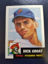 Dick Groat Pirates 1991 Topps Archives 1953 Topps Reprint BLANK BACK