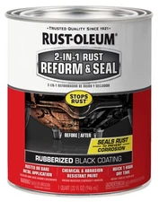 Rust-oleum 344763 Automotive 2-In-1 Rust Reform & Seal, Quart, Black, 