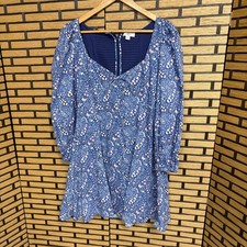 J. Crew Blue Floral Liberty Fabric Dress Size 8