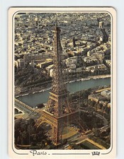 Postcard La Tour Eiffel vue d avion Paris France