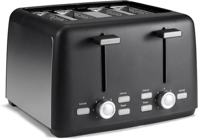 4 Slice Toaster 7 Browning Settings Extra Wide Slots Bagels and Special Breads