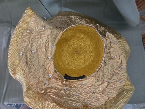 J.F.Y Collection New York USA Gold Hat Derby - Picture 12 of 13