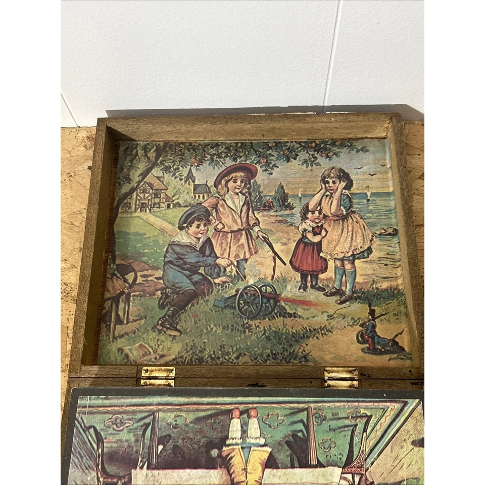 Antique children's German puzzle blocks , Complete with Original box . - Image 2 of 4