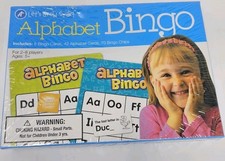 Sealed Alphabet Bingo Educational Play 8 Bingo Cards 42 Cards 70 Bingo Chips