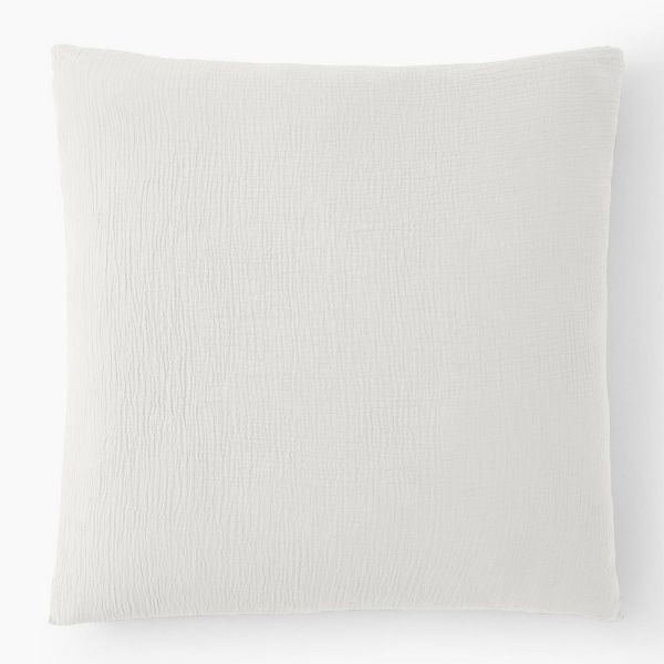 Taie d'oreiller 65x65 cm gaze de coton blanc de qualité supérieure hôtellerie