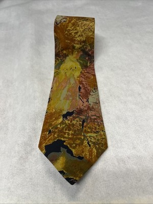 Graziano Divani 100% Silk Handmade Neck Tie Handmade In Italy