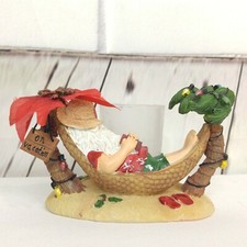 Yankee Candle Santa Vacation Hammock Palm Tree Beach Sand Christmas BROKEN