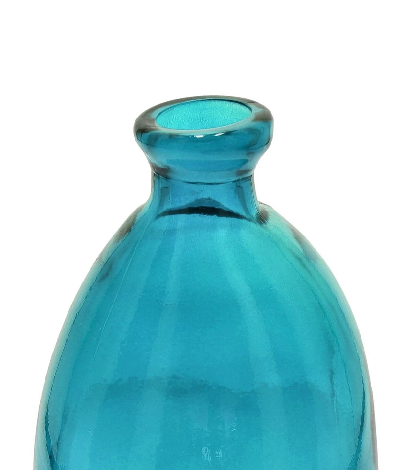 Große Flasche Glas Stil Vintage Glasballon Möbel Land Rustikal Blau 35 CM - Bild 2 von 4