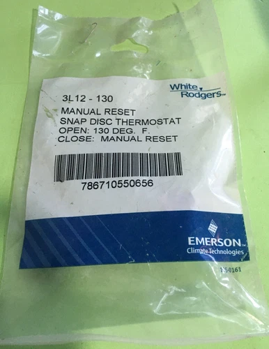 White Rodgers Manual Reset 3L12-130 Temp Control Switch