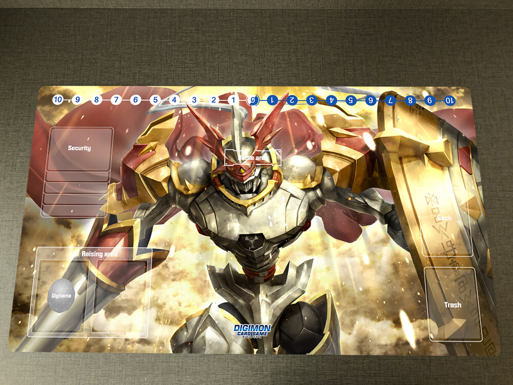 Alfombra de juego Digimon Galantmon DTCG CCG alfombra de cartas coleccionables juego alfombra de escritorio y zonas