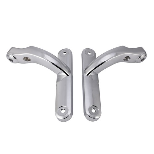Chrome Auxiliary Spot Fog Turn Light Bracket for Harley Electra Glide Road King - Foto 5 di 10