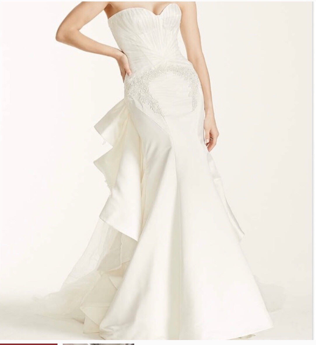 Zac Posen Wedding Dress-Size -USED ONCE -DRYCLEANED-Dirt Stain