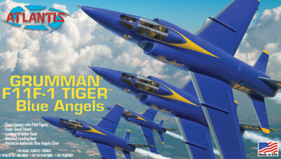 Atlantis H169 Grumman F11F-1 Tiger Blue Angels Plastikset 1:54 Maßstab T48 Post
