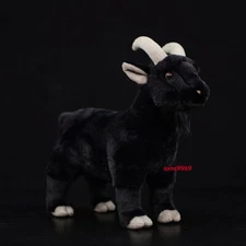 11.8"/30cm Ranch Animal Series Simulation Black Goat Plush Toy Doll Gift