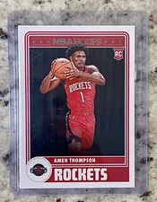 2023-24 Hoops Basketball Amen Thompson #300 RC Houston Rockets Tribute Rookie RC