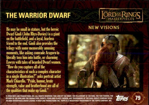 Lord of the Rings Masterpieces LOTR 2006 Topps Trading Card Complete Your Set - Picture 157 of 178