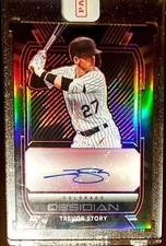 2021 Panini Chronicles Obsidian Trevor Story Electric Etch Red Autograph /25