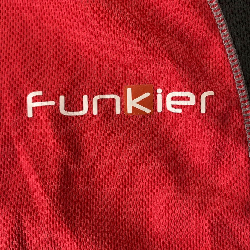Camiseta deportiva de ciclismo Funkier Bike manga corta cremallera completa roja/negra mediana Foto 2 de 4
