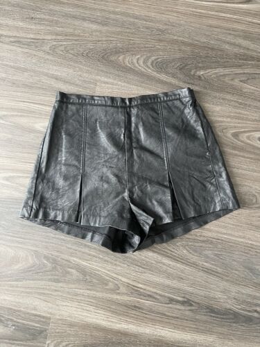 Minkpink Faux Leather Shorts Black Small