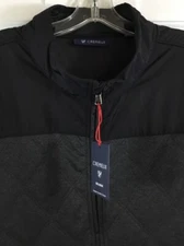 Cremieux Quilted Full Zip Jacket Mens Big Man 4XB Gray Black Zip Pockets $99