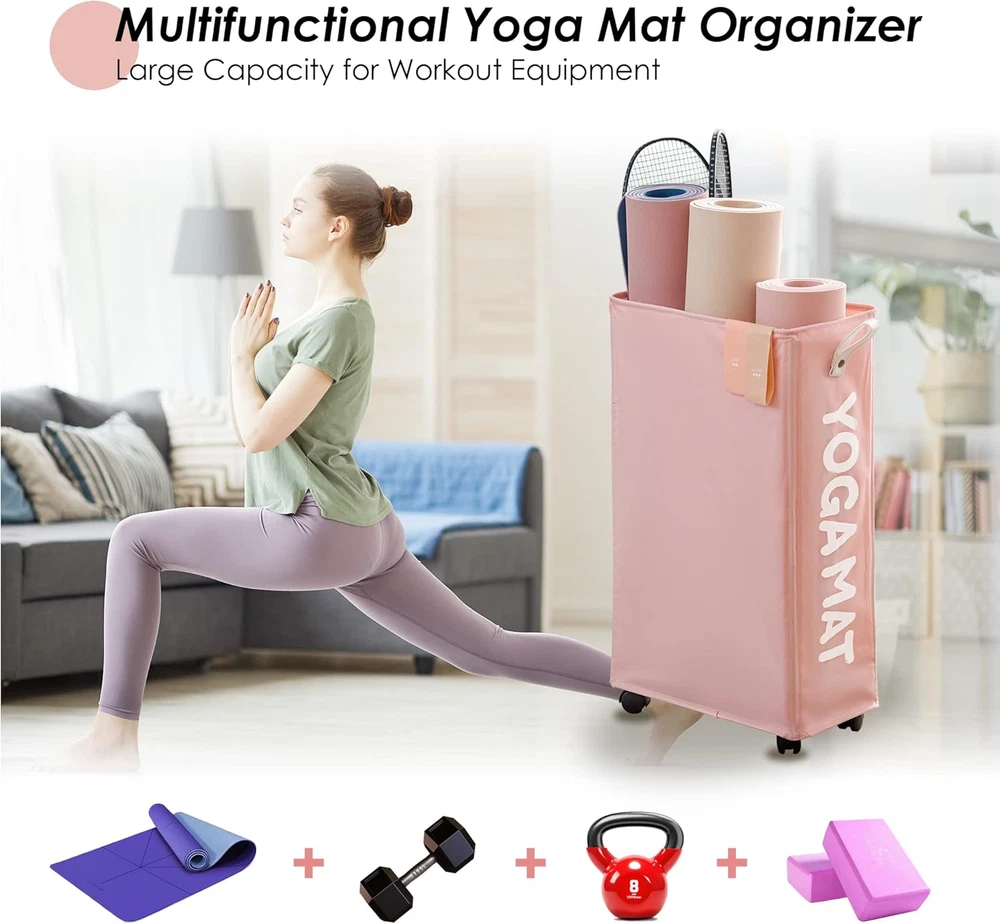 Yoga Mat Storage Rack, Yoga Mat Holder Accessories, Home Gym Equipment Storage Y Yoga Mat Storage Rack, Yoga Mat Holder Accessories, Home Gym Equipment Storage Y