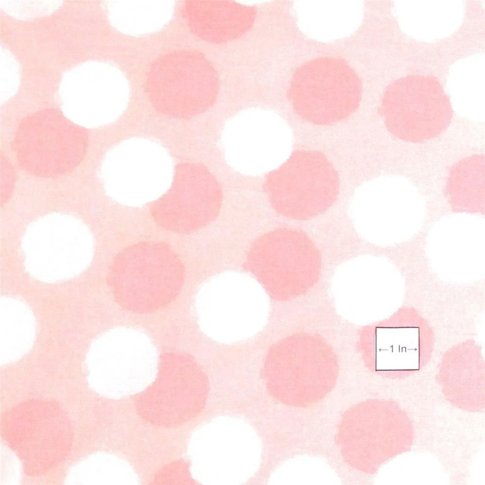 Rubor burbujeante, lunares grandes rosas y blancos algodón A Riley Blake (ver tallas) Foto 2 de 3