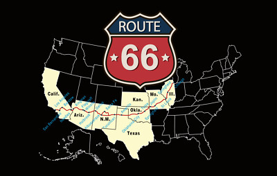 Route 66 Flag 3'X5' Banner FAST FREE Shipping US SELLER #11