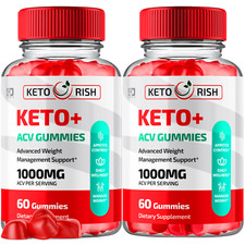  2 Pack Keto Rish Keto ACV Gummies - For Weight Management  Healthy Body
