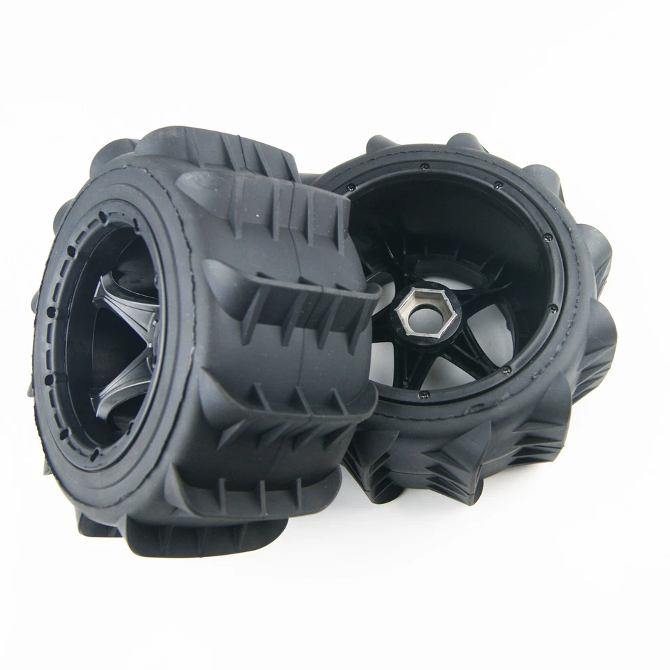 Big HD Rear Sand Tires Wheel Kit for Hpi Rovan Kingmotor Baja 5t 190mm - Image 4 of 4