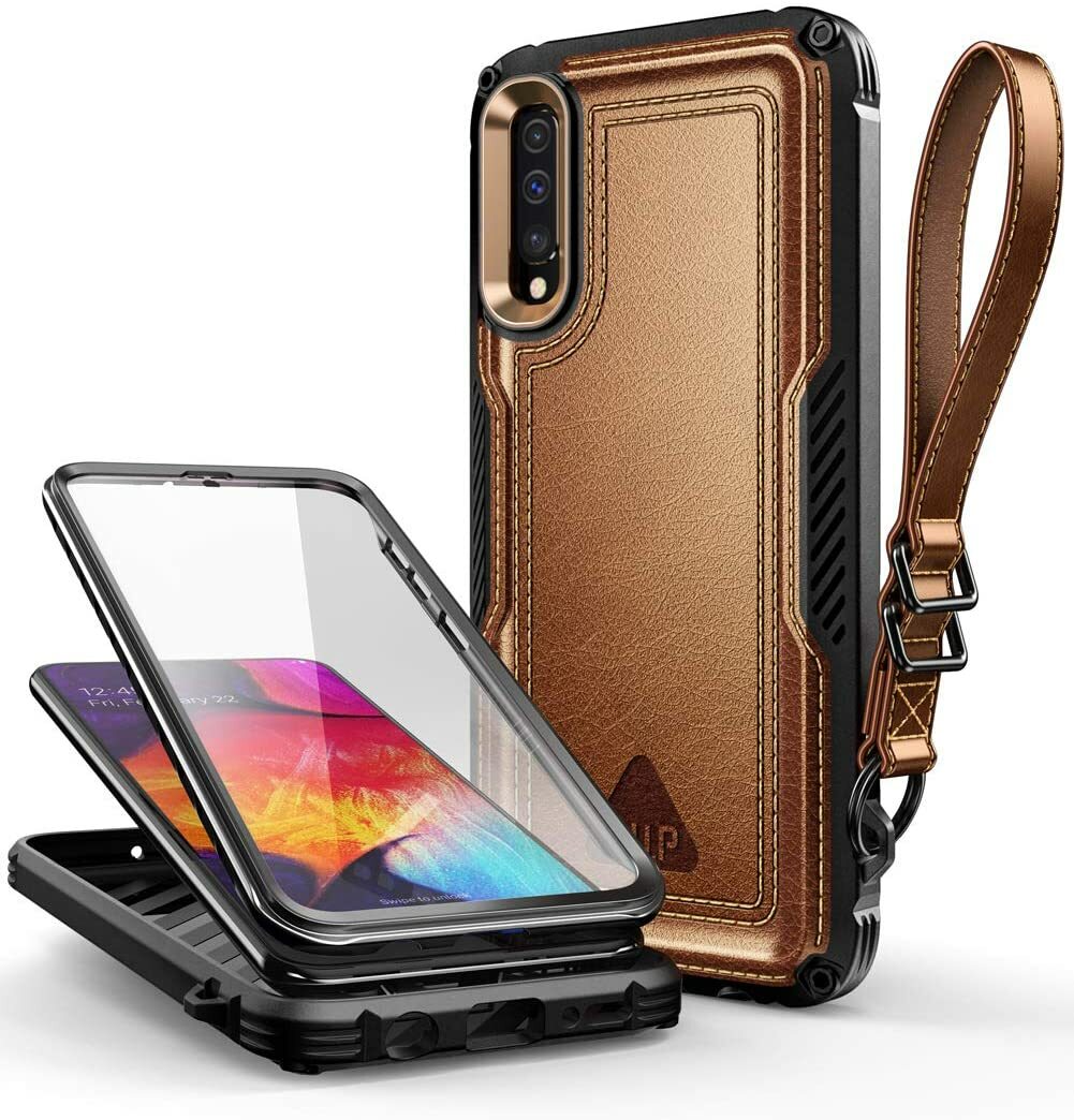 For Samsung Galaxy A50/A50s/A30s, SUPCASE Leather Case Full-Body w/ Screen  Cover