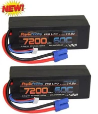 PowerHobby 4S 7200mAh 60C Lipo Battery EC5 4-Cell ( 2 Pack ) : Arrma Senton
