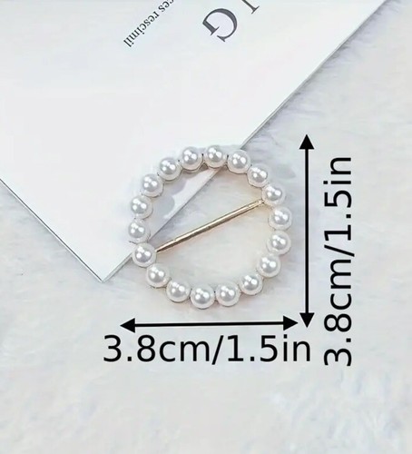1x Scarf Clip Shirt Waist Cincher Clips Metal Tshirt Clips and Rings, Shawl Clip - Picture 4 of 6