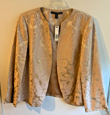 Ellen Tracy by Linda Allard silk jacket Tellu 3389 Bloom 20W NWT Wedding MOTB