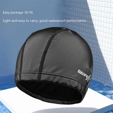 Swim Cap with Protective Layer // Swimming Caps for Adult Men Women, Stretchable