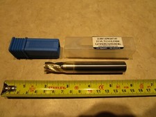 GWS .511", 4F, 0.75"LOC, 4"OAL CARBIDE END MILL SE, ZRN COATED 9/16 SHK, A1222