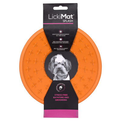 LickiMat Splash orange, Anti-Schling-Matte für Hunde, NEU
