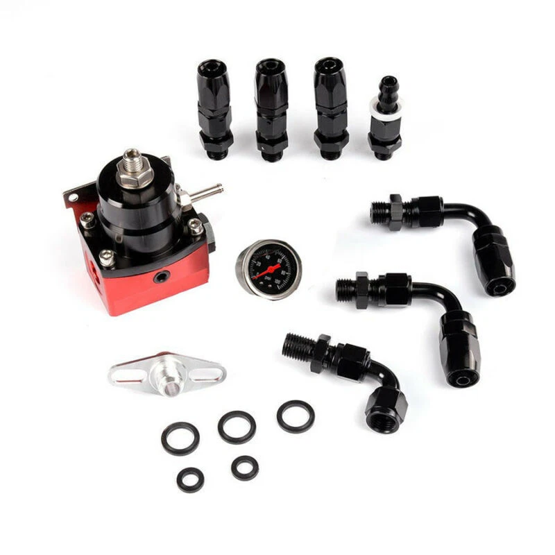 Kit regulador de presión de combustible automático universal para automóvil SUV 160 PSI medidor de aceite montaje AN6 Foto 3 de 4