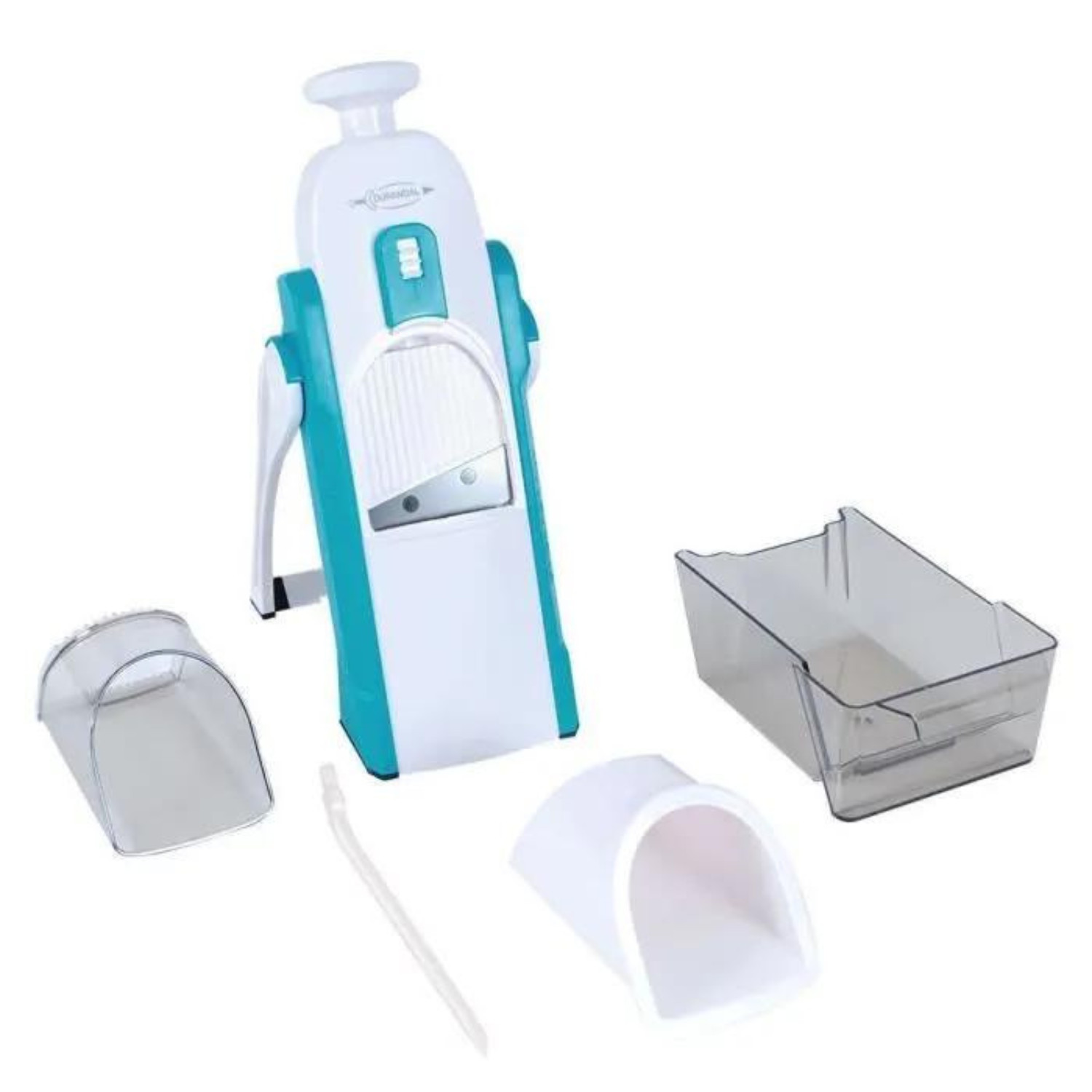 Mandoline à piston en acier inoxydable multifonction avec 3 types de coupe pour légumes